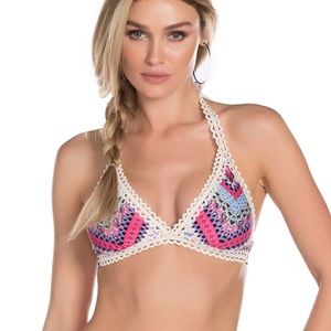 Becca halter bikini top size S NWT